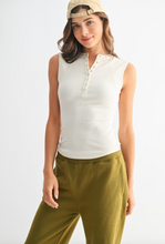 Load image into Gallery viewer, Nilla Micro Ribbed Henley Tank