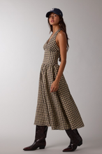 Load image into Gallery viewer, Jolie Checker Halter Midi Dress