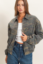Load image into Gallery viewer, Collins Camo Bomber