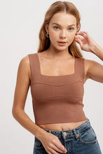 Load image into Gallery viewer, Wide Strap Sweater Knit Brami Top
