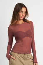 Load image into Gallery viewer, Sam Crew Neck Sheer Top
