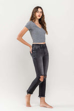 Load image into Gallery viewer, High Rise Stretch Distressed Crop Slim Straight
