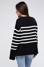 Load image into Gallery viewer, Ribbed Hem Stripe Sweater
