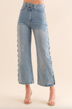 Load image into Gallery viewer, Josie Side Cut Out Pearl Denim

