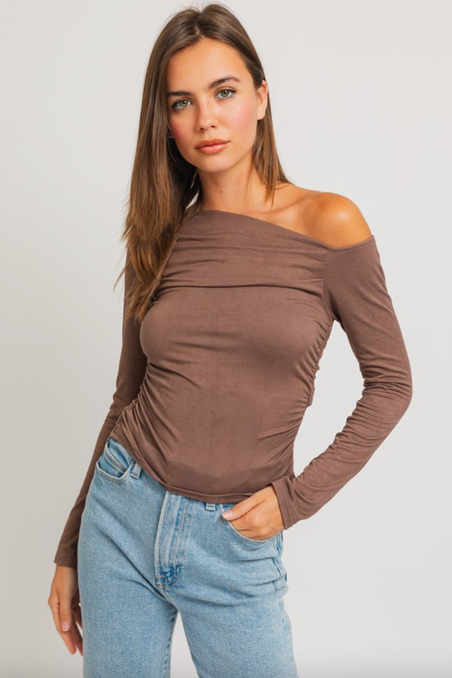 Rissa Ruched Slouchy Top