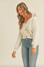 Load image into Gallery viewer, Megan Off Shoulder Tie Sweater
