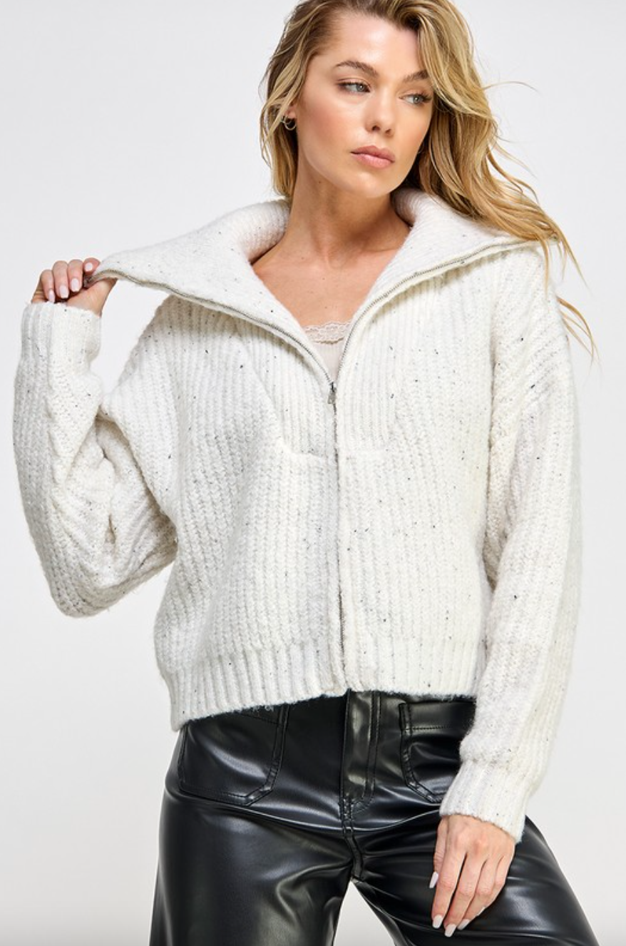 Makayla Zip Up Sweater