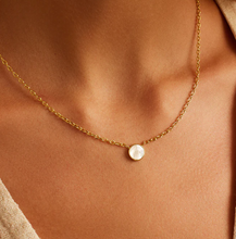 Load image into Gallery viewer, Rose Mrble Coin Necklace
