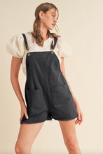 Load image into Gallery viewer, Penny Raw Hem Short Overalls

