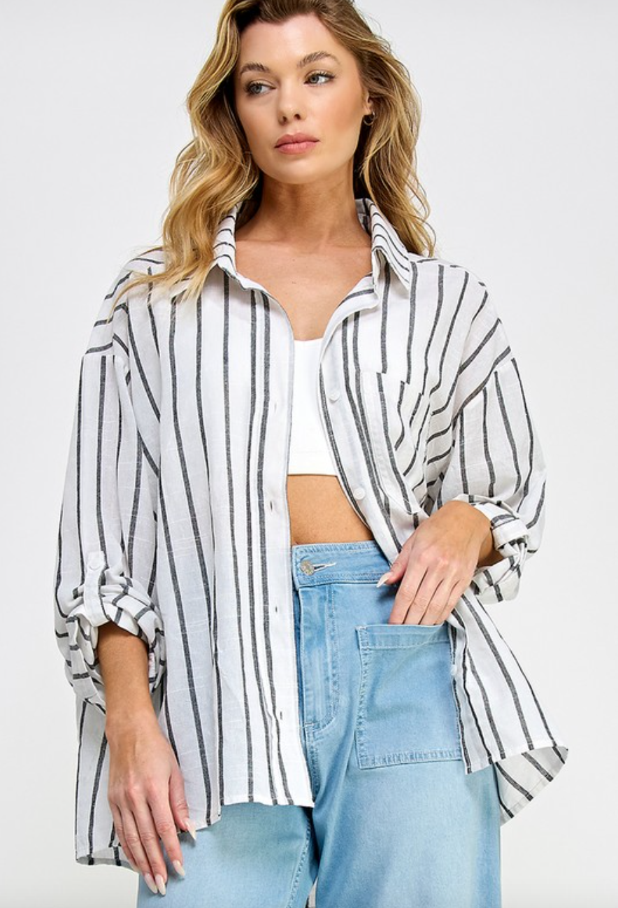 Molly Stripped Button Down