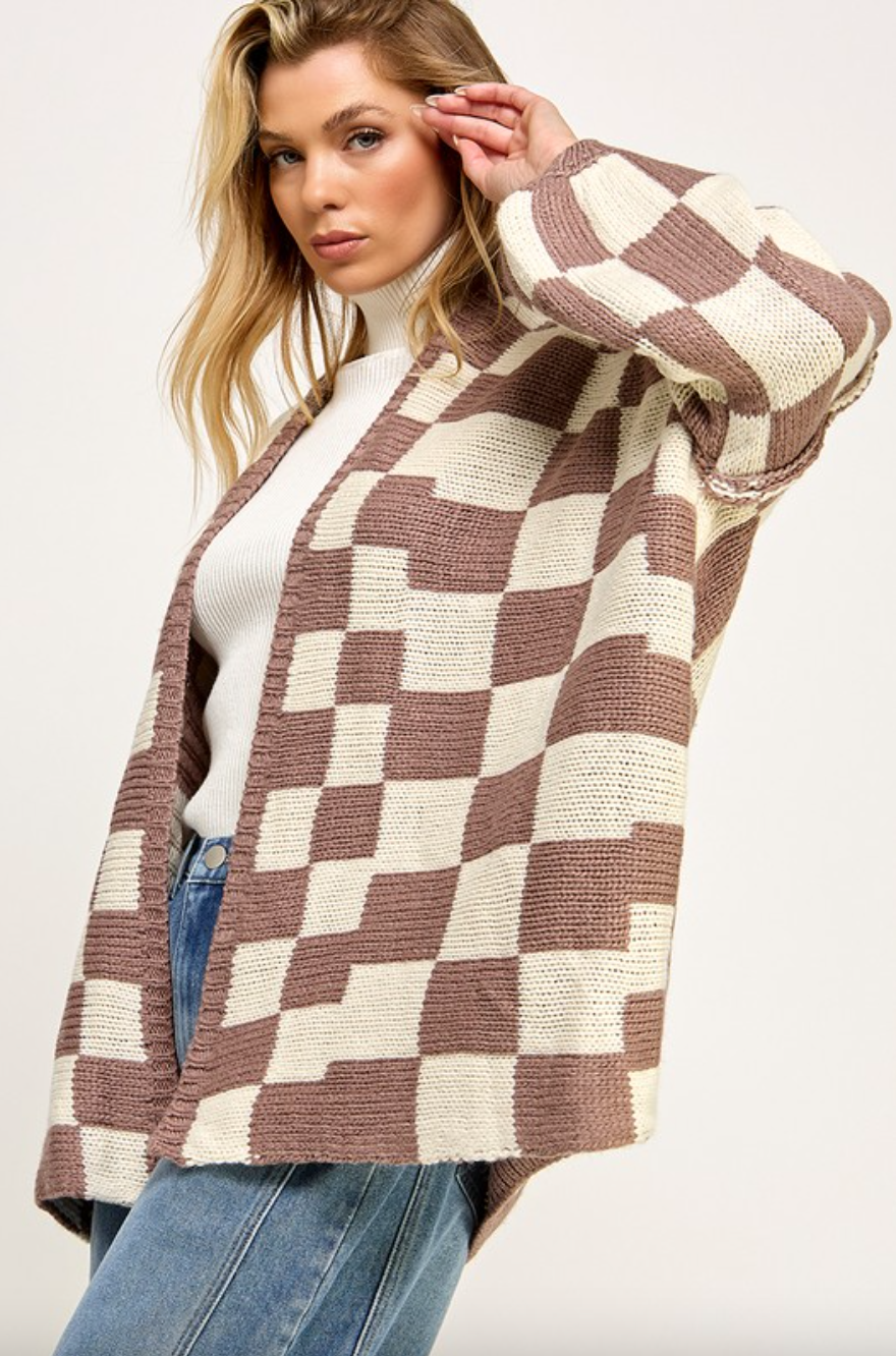 Haley Checkered Cardigan