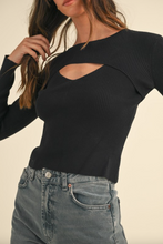 Load image into Gallery viewer, Shellie Ribbed Knit Sweater Top
