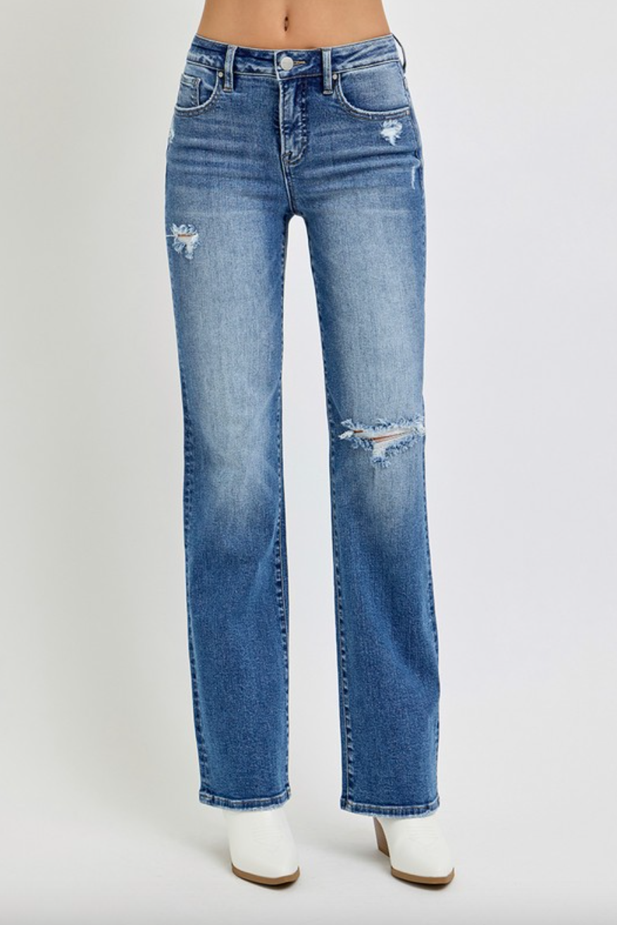 Dre High Rise Straight Jeans