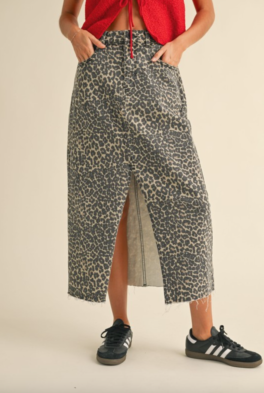 Daisy Leopard Skirt