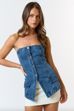 Load image into Gallery viewer, Candace Denim Tube Top
