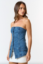 Load image into Gallery viewer, Candace Denim Tube Top
