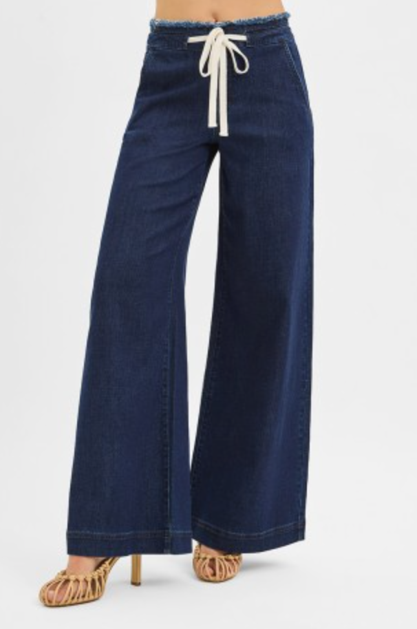 Mica Mid Rise Wide Leg Denim