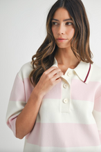 Load image into Gallery viewer, Athena Polo Sweater Top
