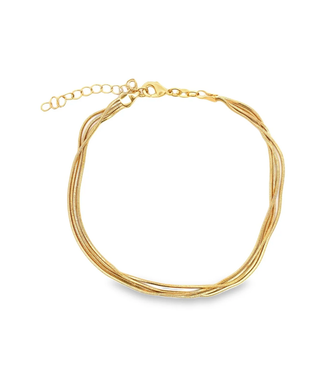 Quadruple Snake Box Bracelet