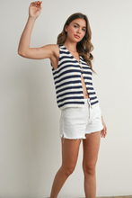 Load image into Gallery viewer, Ada Striped Button-Front Vest
