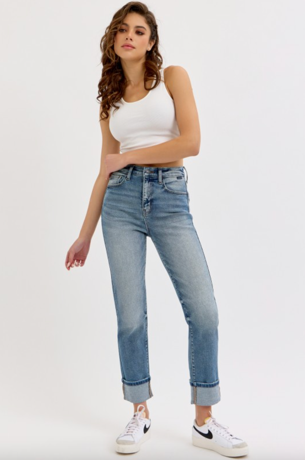 Storm High Rise Cuff Denim