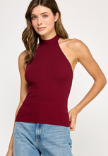 Load image into Gallery viewer, Ribbed Tie Neck Tank Top
