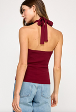 Load image into Gallery viewer, Ribbed Tie Neck Tank Top

