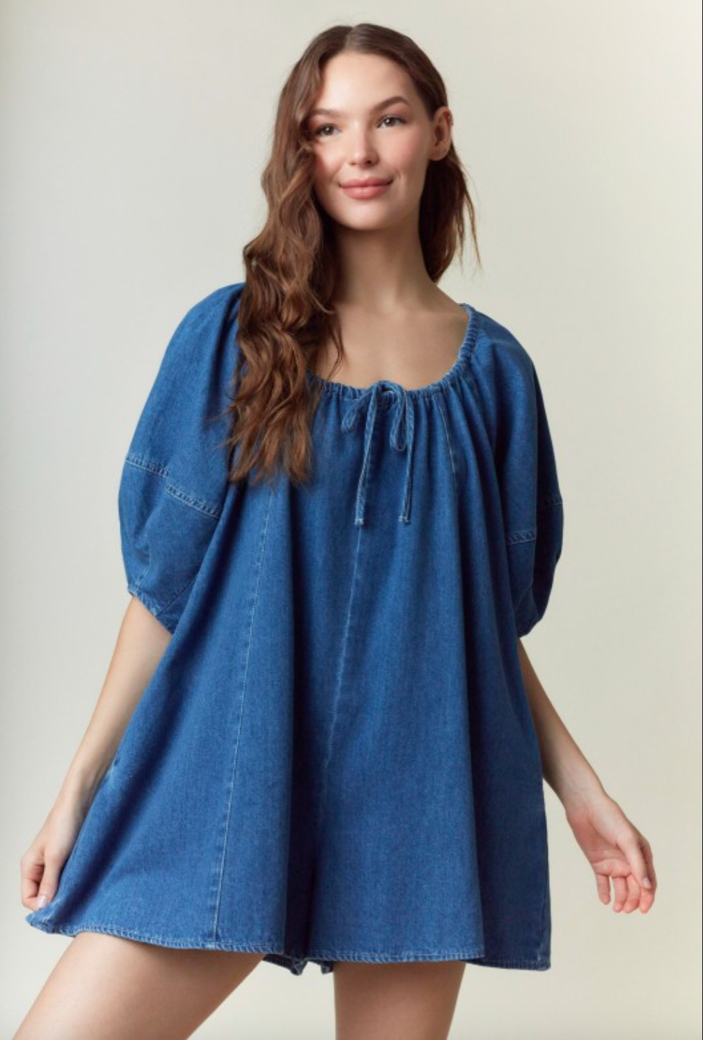 Ali Denim Romper