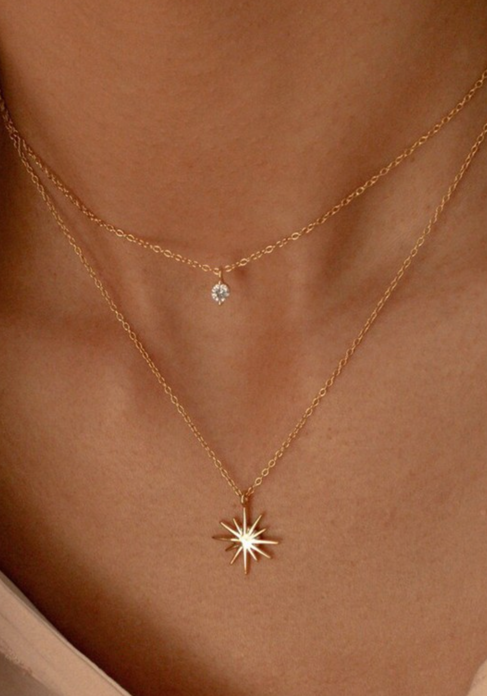 18k Star Chain Necklace