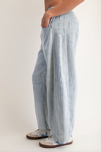 Load image into Gallery viewer, Pinstripe Barrel jean
