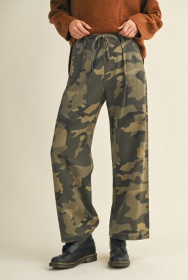 Camo Front Tie Pant