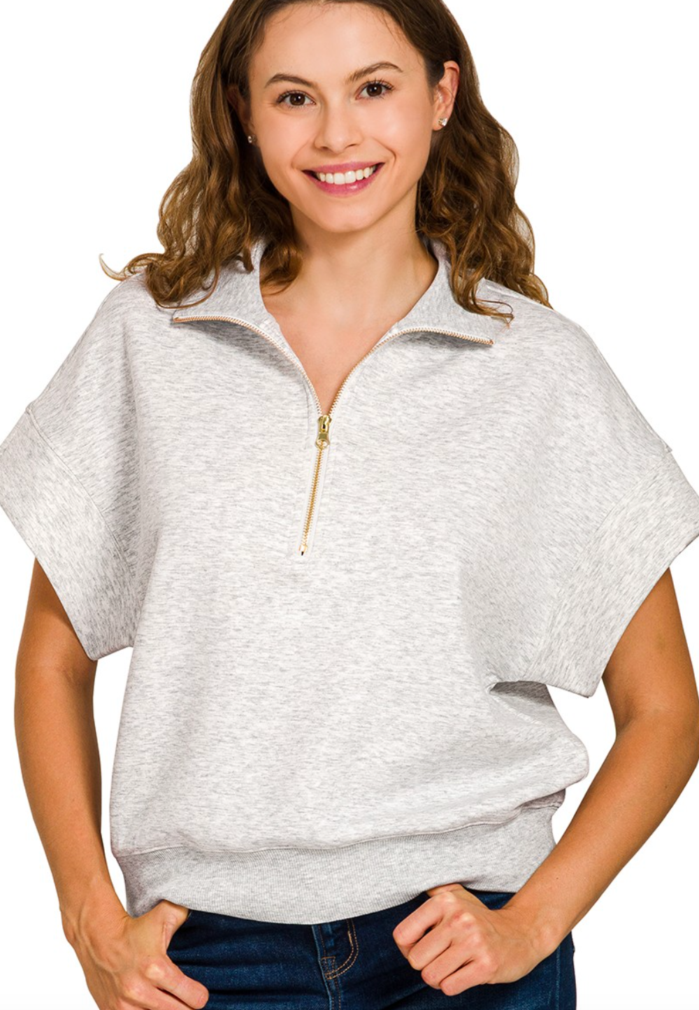Tess Scuba Short Sleeve Pullover