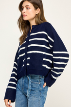 Load image into Gallery viewer, Vida Striped Relaxed Cardigan
