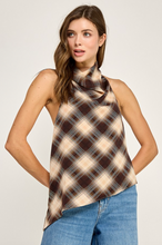 Load image into Gallery viewer, Veya Plaid Halter Top
