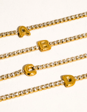Load image into Gallery viewer, Rhinestone Initial Bracelet
