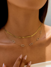 Load image into Gallery viewer, 18k Gold Non-tarnish Dainty Geometric Necklace
