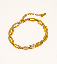 Load image into Gallery viewer, 18k Gold Non-tarnish Link Chain Cz Bracelet
