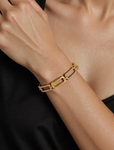 Load image into Gallery viewer, 18k Gold Non-tarnish Rhinestone Chain Bracelet
