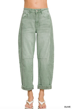Load image into Gallery viewer, Thea Barrel Leg Cropped Denim
