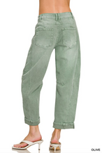 Load image into Gallery viewer, Thea Barrel Leg Cropped Denim
