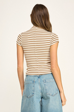 Load image into Gallery viewer, Rach Striped Mock Neck Tee

