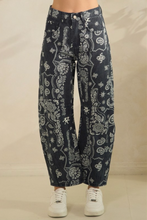Load image into Gallery viewer, Paisley Printed Barrel Denim
