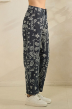 Load image into Gallery viewer, Paisley Printed Barrel Denim
