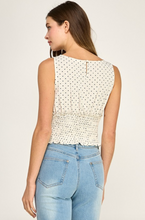 Load image into Gallery viewer, Polka Dot Smocked Top
