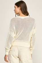 Load image into Gallery viewer, Coco Open Knit Henley Top
