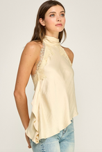 Load image into Gallery viewer, Savy Lace Trim Halter
