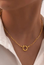 Load image into Gallery viewer, 18k Stainless Steel Circle Necklace
