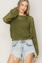 Load image into Gallery viewer, Jenni Distressed Knit Sweater

