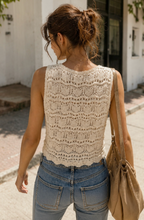 Load image into Gallery viewer, Lizzy Crochet Knit Vest
