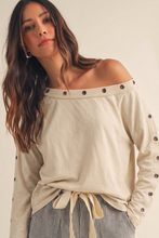 Load image into Gallery viewer, Hillary Metal Trim Top

